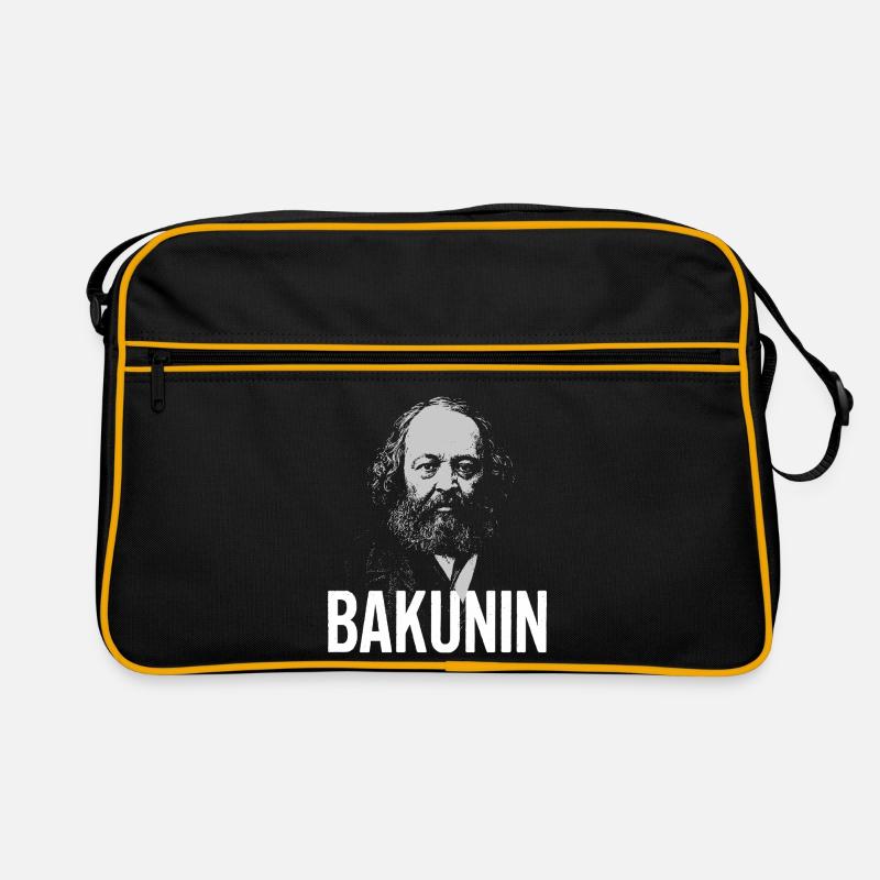 Bakunin Portrait Bold Typography Retro Bag