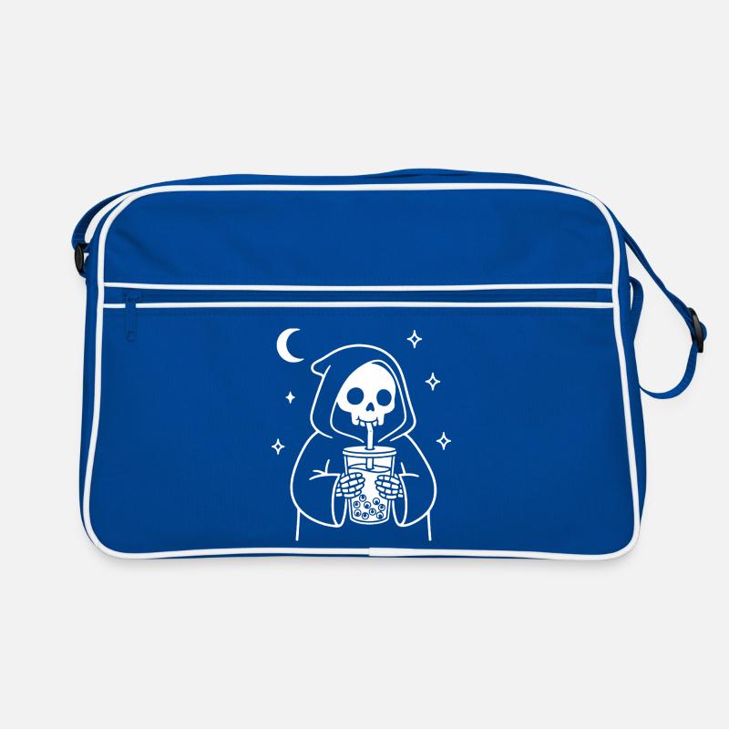 Sensenmann mit Bubble-Eye Tea Retro Tasche