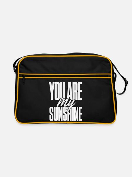 Tu es mon rayon de soleil Faute de frappe - Sac Retro - noir/or - Devant