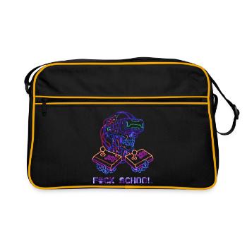 Cyberpunk VR Skull Arcade - ÉCOLE F#CK - Sac Retro - noir/or - Devant
