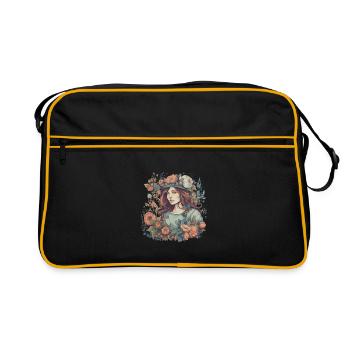 Summer Flower Girl Bohemian Style Vintage Féminin - Sac Retro - noir/or - Devant