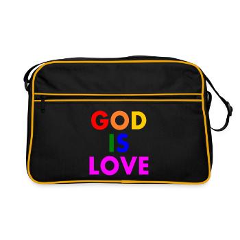 God is love - Sac Retro - noir/or - Devant