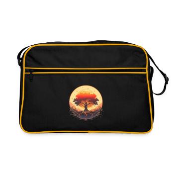 Tree of Life Cycle of Birth and Growth - Retro Bag - black/gold - Front