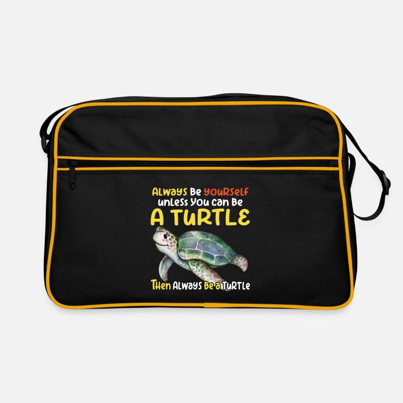 Sei eine Schildkröte Retro Tasche