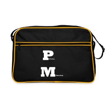 PonyMama white - Retro Bag - black/gold - Front