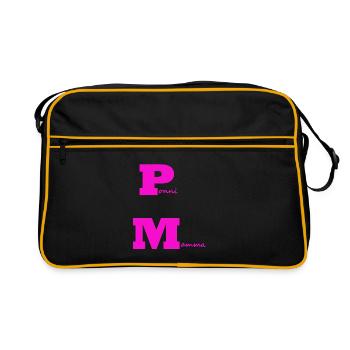 PonyMom pink - Retro Bag - black/gold - Front