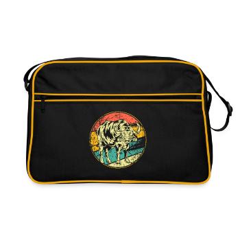 Buffle vintage buffle d’eau - Sac Retro - noir/or - Devant
