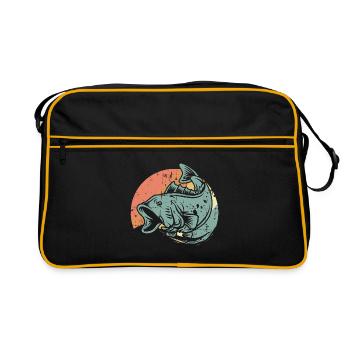 Pêcheur de poissons - Sac Retro - noir/or - Devant