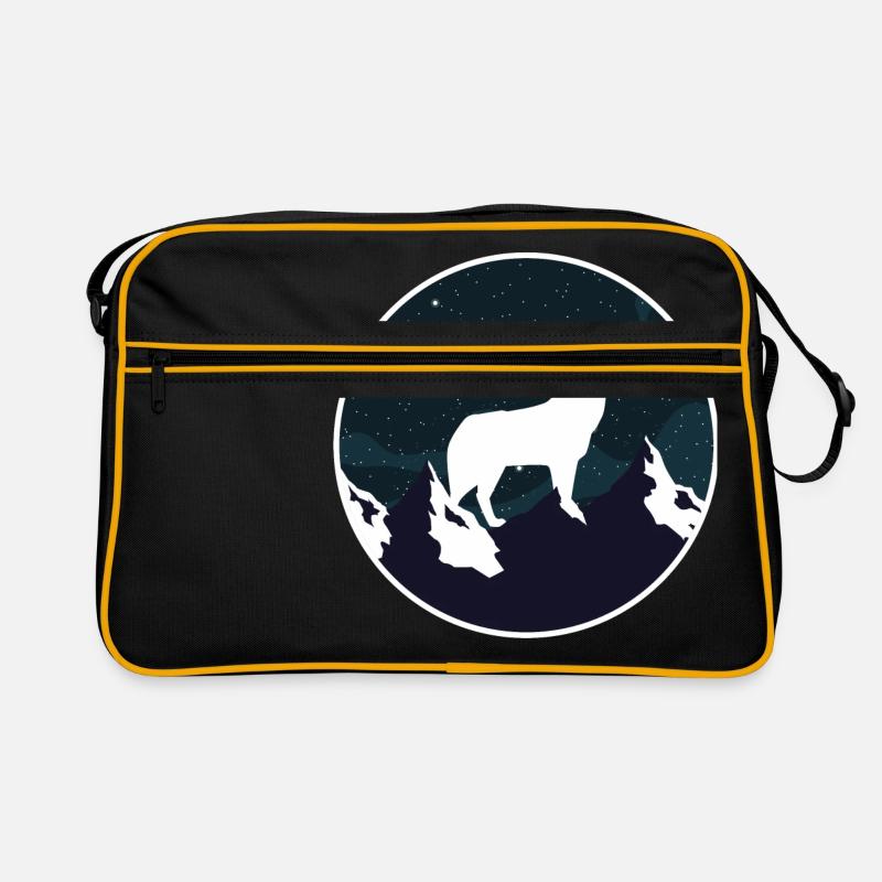 WOLF Berg Geschenk Retro Tasche