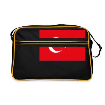 Drapeau national de la Turquie - Sac Retro - noir/or - Devant