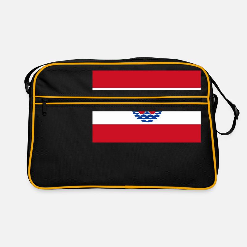 Drapeau national de la Polynésie française - Sac Retro - noir/or