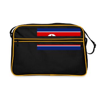 Drapeau national de la Corée du Nord - Sac Retro - noir/or - Devant