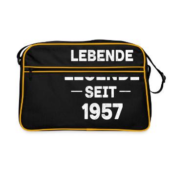 Lebende Legende seit 1957 - Retro Tasche - Schwarz/Gold - Vorne