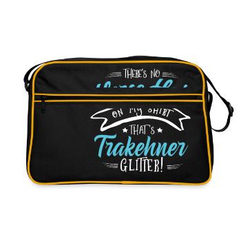 Trakehner Horse shirt-Glitter - Retro Tasche - Schwarz/Gold - Vorne