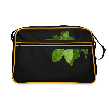 herb rosemary parsley thyme dill oregano - Retro Bag - black/gold - Front