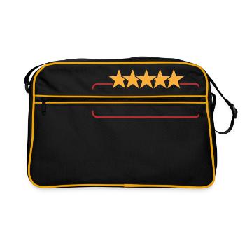 Je ai cinq étoiles sur YouPorn! - Sac Retro - noir/or - Devant