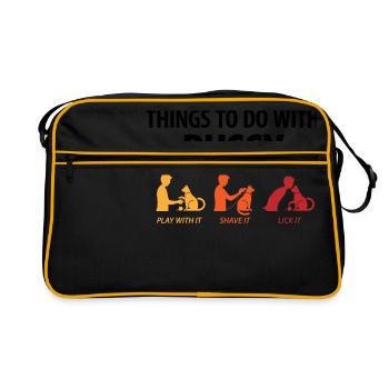 Les choses que vous pouvez faire avec une chatte. - Sac Retro - noir/or - Devant