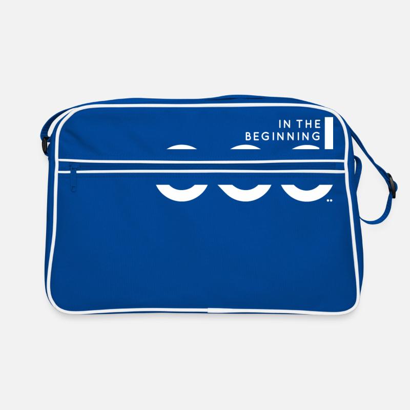 Au commencement Dieu ... - Imprimé blanc Sac Retro