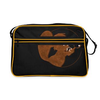 Detective Beaver - Vintagecontest - Retro Bag - black/gold - Front