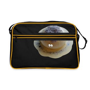 Des boulettes de germes avec des yeux - Sac Retro - noir/or - Devant