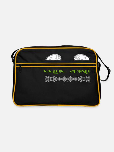 Celtic Spirit - sanglier - Sac Retro - noir/or - Devant