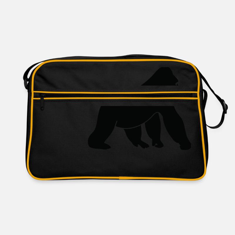 Ein wilder Gorilla - Retro Tasche - Schwarz/Gold