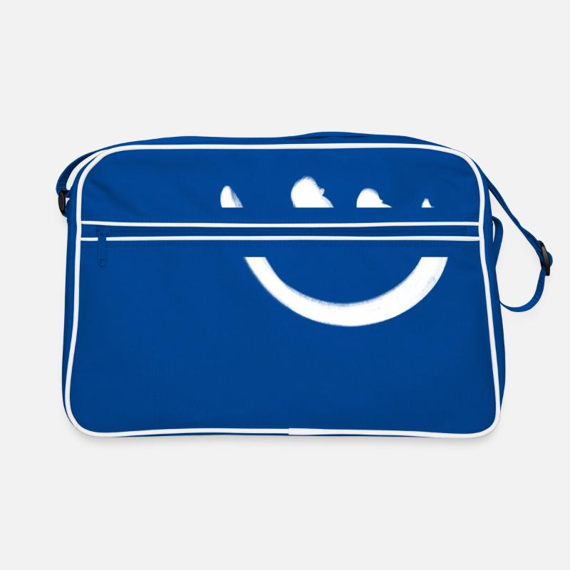 Smile happy white Retro Bag