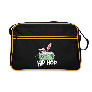 Retro Hiphop Radio Drôle Jour de Pâques - Sac Retro - noir/or - Devant