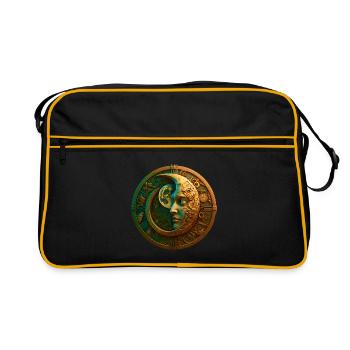 Moon Face Watch Dial Gears - Retro Bag - black/gold - Front