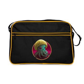 Bébé Poulpe Poulpe avec casquette - Sac Retro - noir/or - Devant