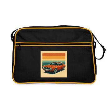 Vintage Muscle Car Retro Design - Retro Bag - black/gold - Front