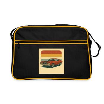 Vintage Muscle Car Retro Design - Retro Bag - black/gold - Front