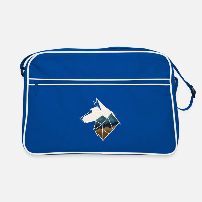 Geometric Wolf Retro Bag
