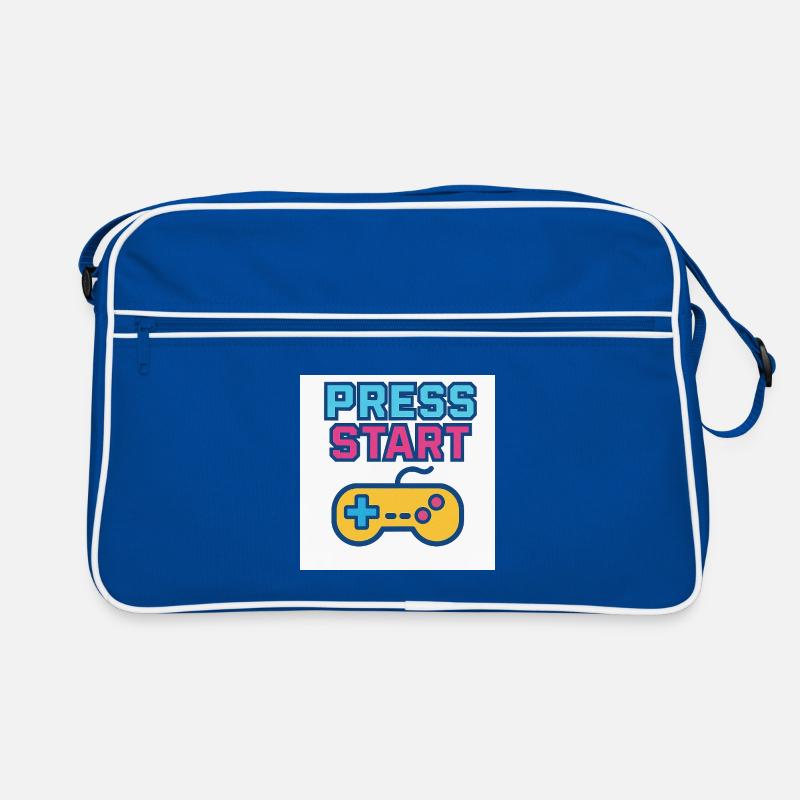 Press Start Gaming Graphics Vintage Retro Bag