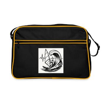 Surfeur - Sac Retro - noir/or - Devant