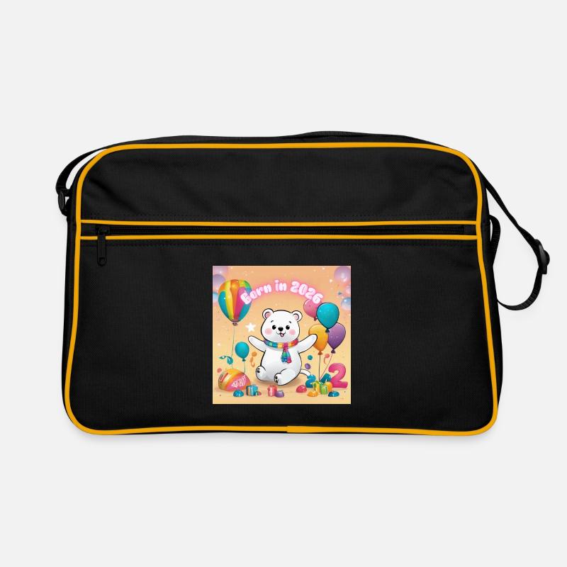Birthday Bear with Balloons 2026 Retro Bag