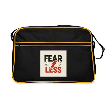 Motivierendes Power-Shock-Design - Retro Tasche - Schwarz/Gold - Vorne