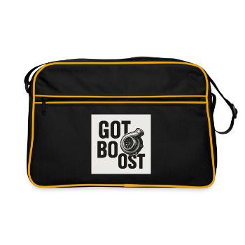 Design de lettrage Motorsport Turbo - Sac Retro - noir/or - Devant