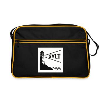 Sylt - Retro Tasche - Schwarz/Gold - Vorne