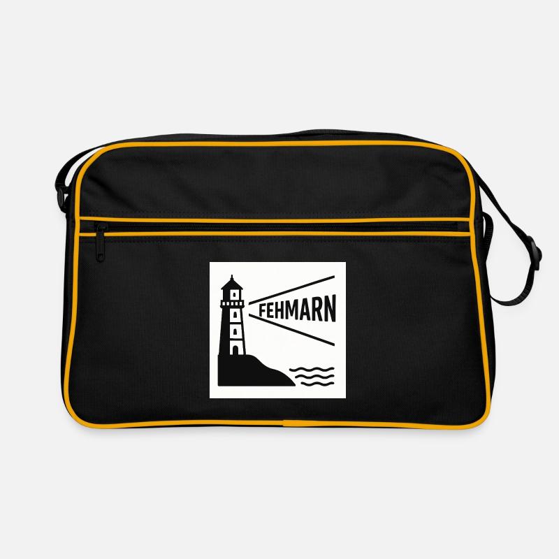 Fehmarn - Sac Retro - noir/or