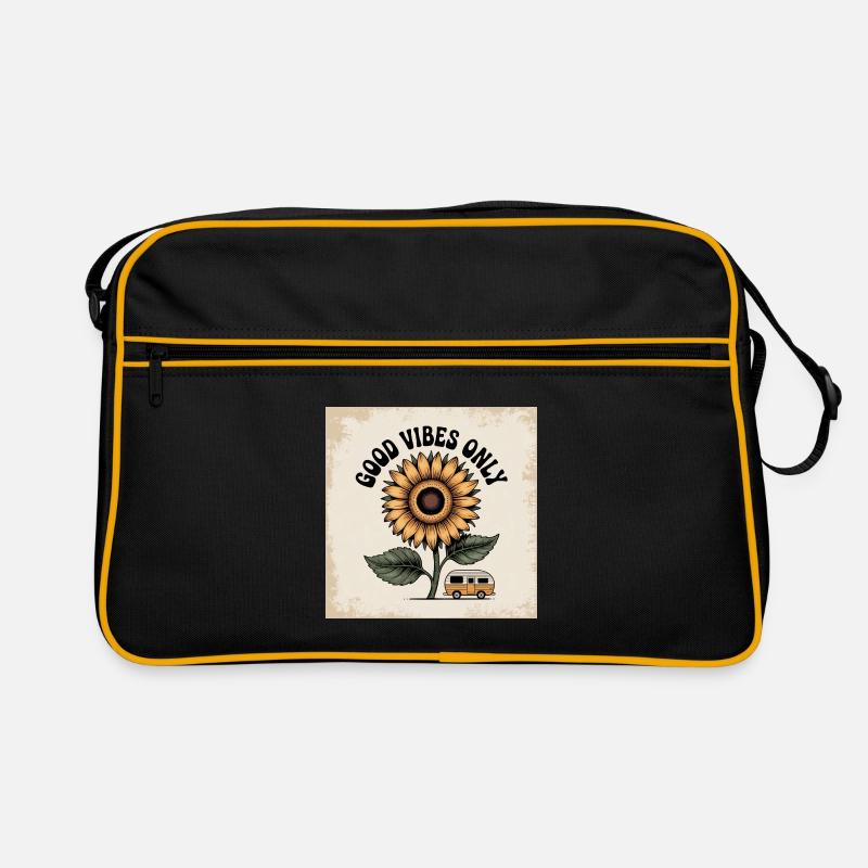 Fleur de tournesol avec un message positif Sac Retro