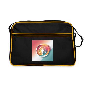 Abstract Creativity Illustration - Retro Bag - black/gold - Front