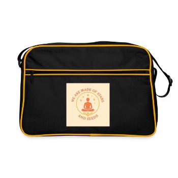 Méditation spirituelle Dharma Design - Sac Retro - noir/or - Devant