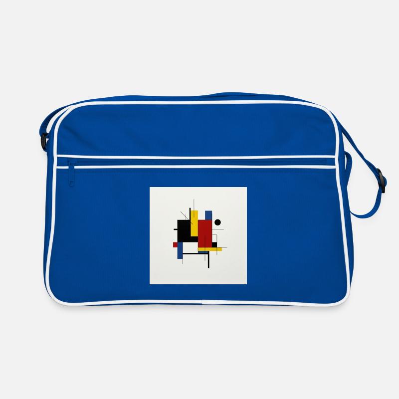 Colorful Geometric Abstract Composition Retro Bag