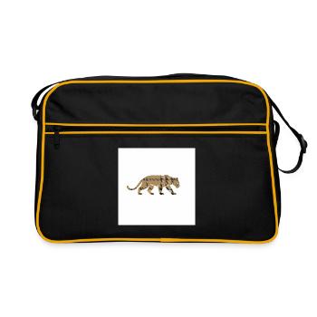 VisionWear Panther Plaid – Conception de motifs de luxe - Sac Retro - noir/or - Devant