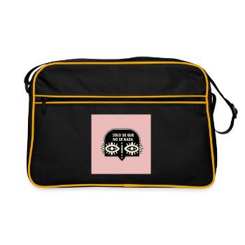 Reflective Quote in Minimalist Style - Retro Bag - black/gold - Front