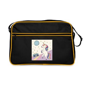 Licorne Fête Disco - Sac Retro - noir/or - Devant