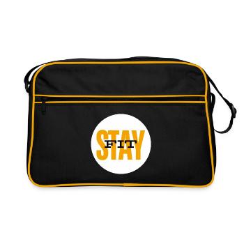 Motivating Stay Fit Design - Retro Bag - black/gold - Front