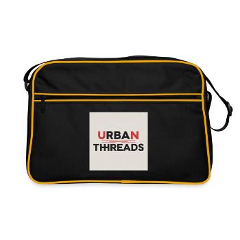 Urban Threads Logo Print - Retro Bag - black/gold - Front