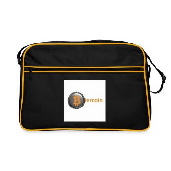 BierCoin Bitcoin Logo - Sac Retro - noir/or - Devant